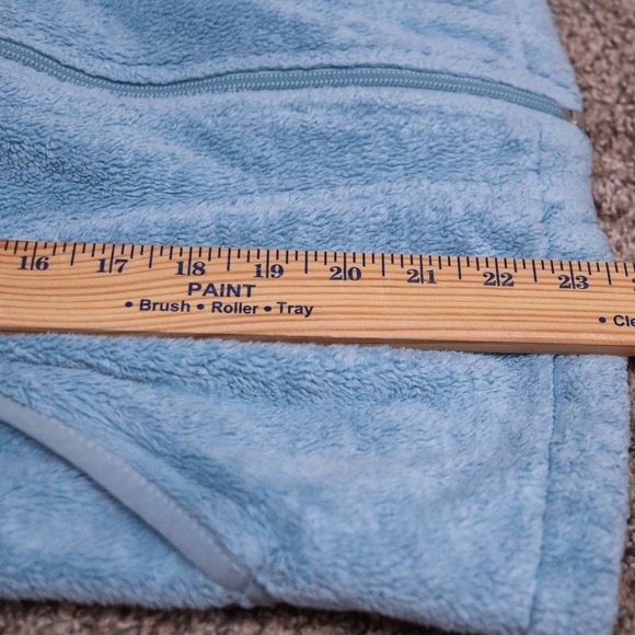 The North Face Osito Fleece Hoodie Womens Medium Blue Full Zip Jacket Coat - Picture 12 of 12